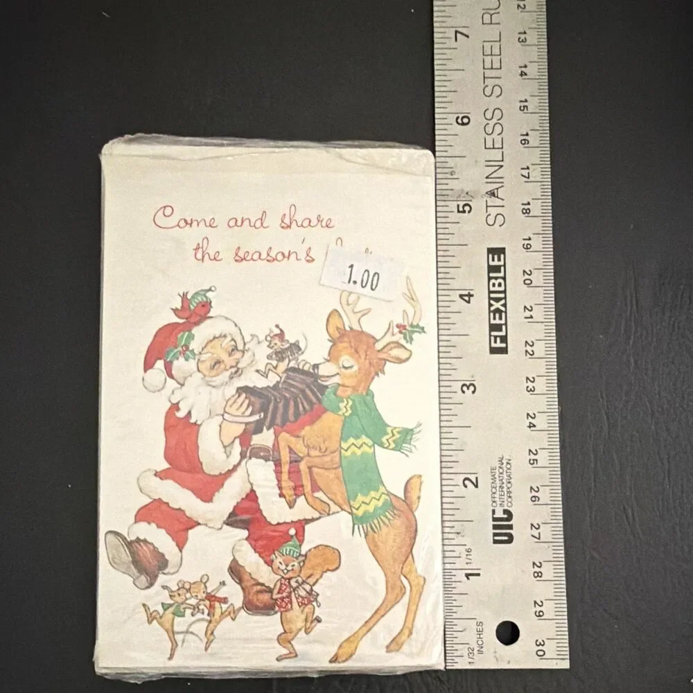 American Greetings Christmas Santa & Reindeer Invitations 8ct w/ Envelopes